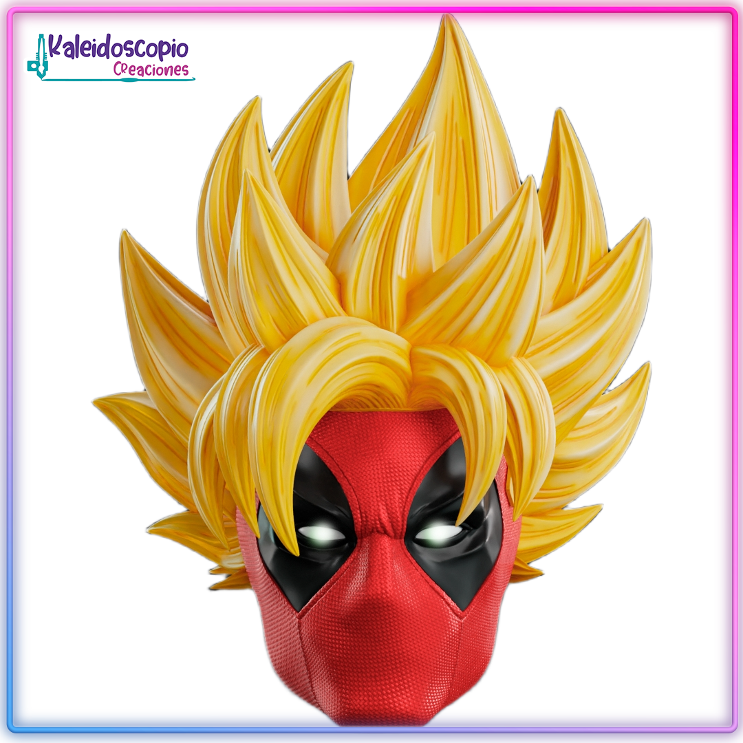 Mascara Deadpool Super Saiyajin