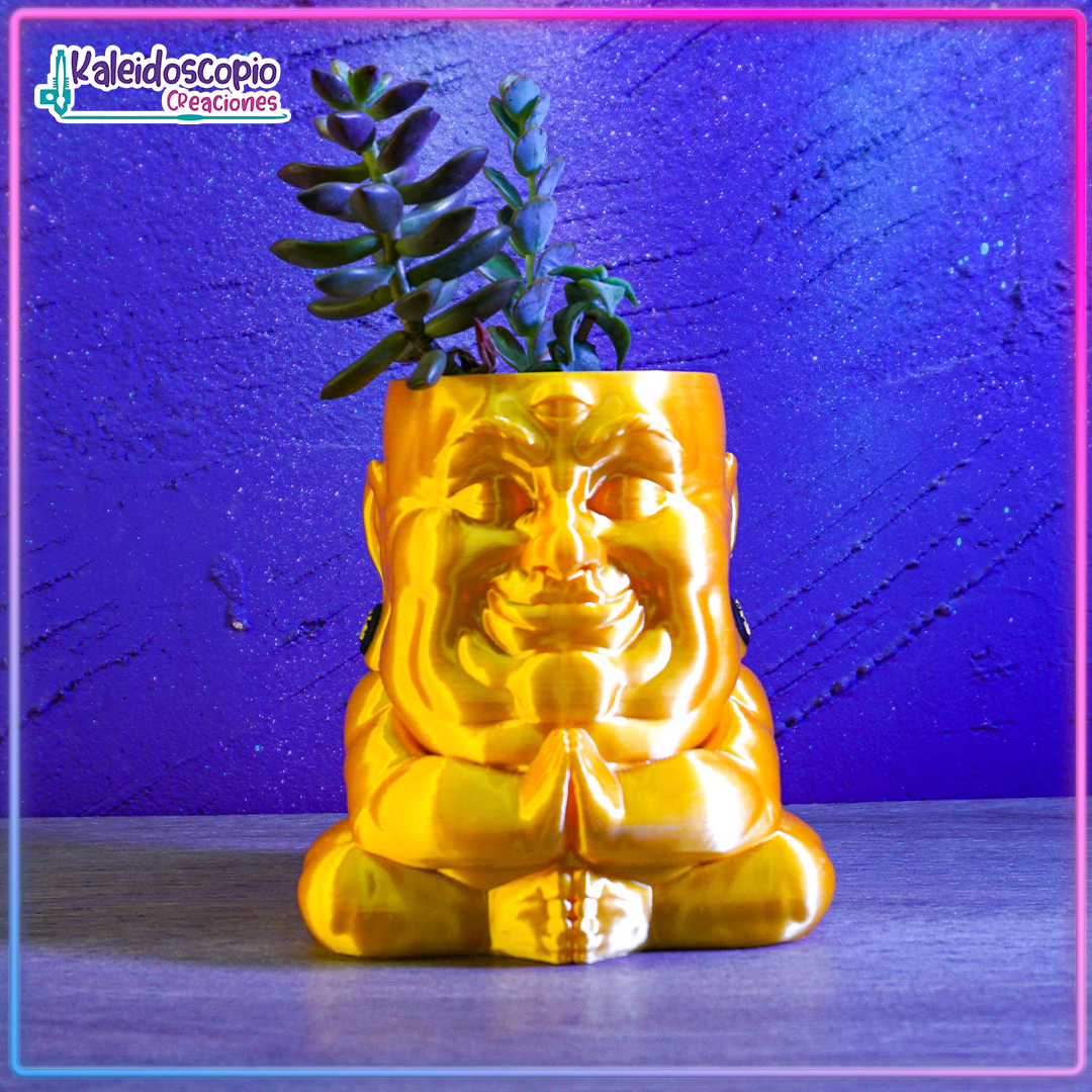 Maceta Buddha dorado