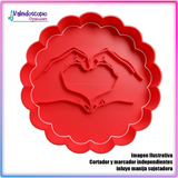 Manos Formando un Corazon San Valentin - Cortador de Galletas y Fondant