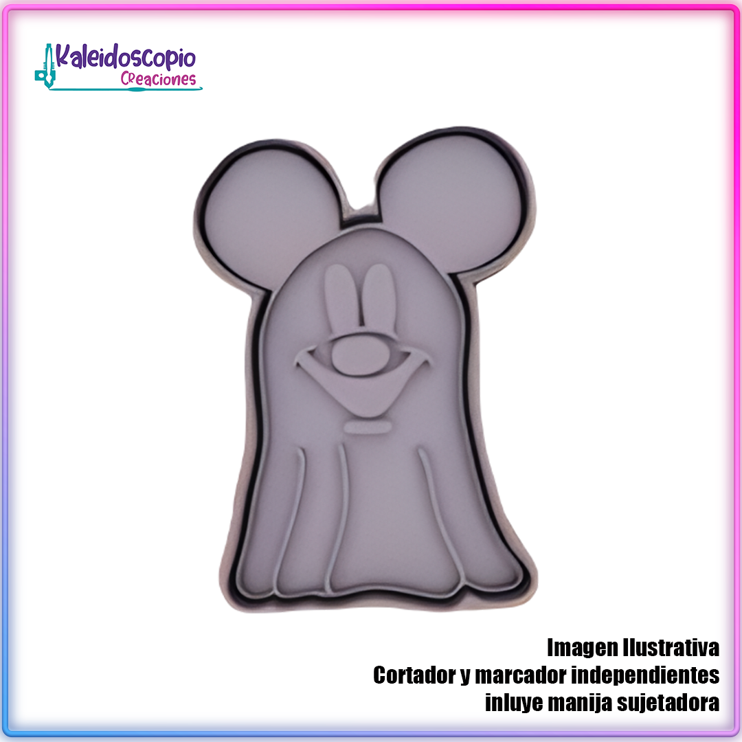 Mickey Mouse Fantasma Cortador de Galleta y Fondant