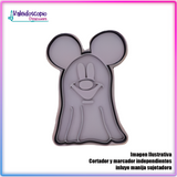 Mickey Mouse Fantasma Cortador de Galleta y Fondant