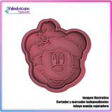 Mickey Mouse Gorrito de Navidad Cortador de Galleta y Fondant