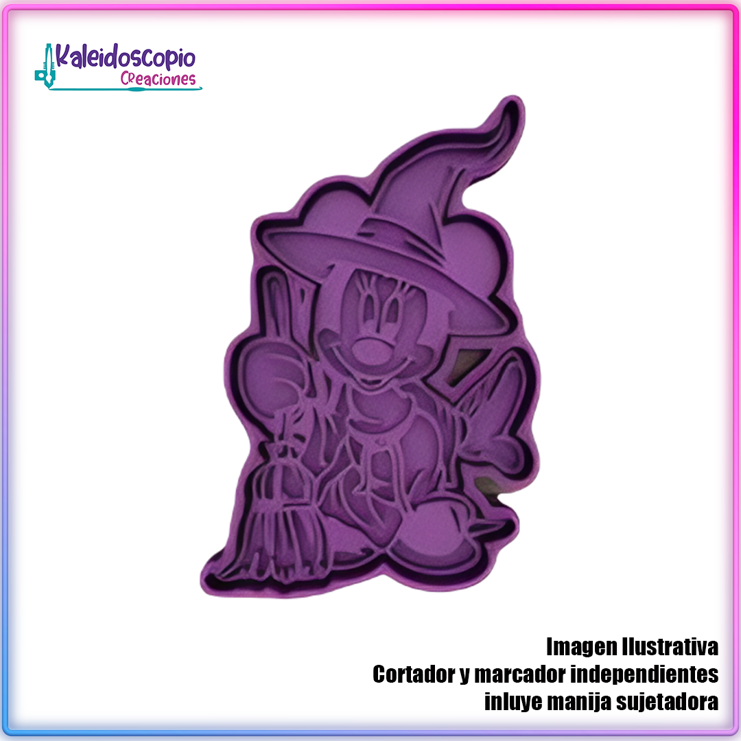 Minnie Mouse Bruja Cortador de Galleta y Fondant