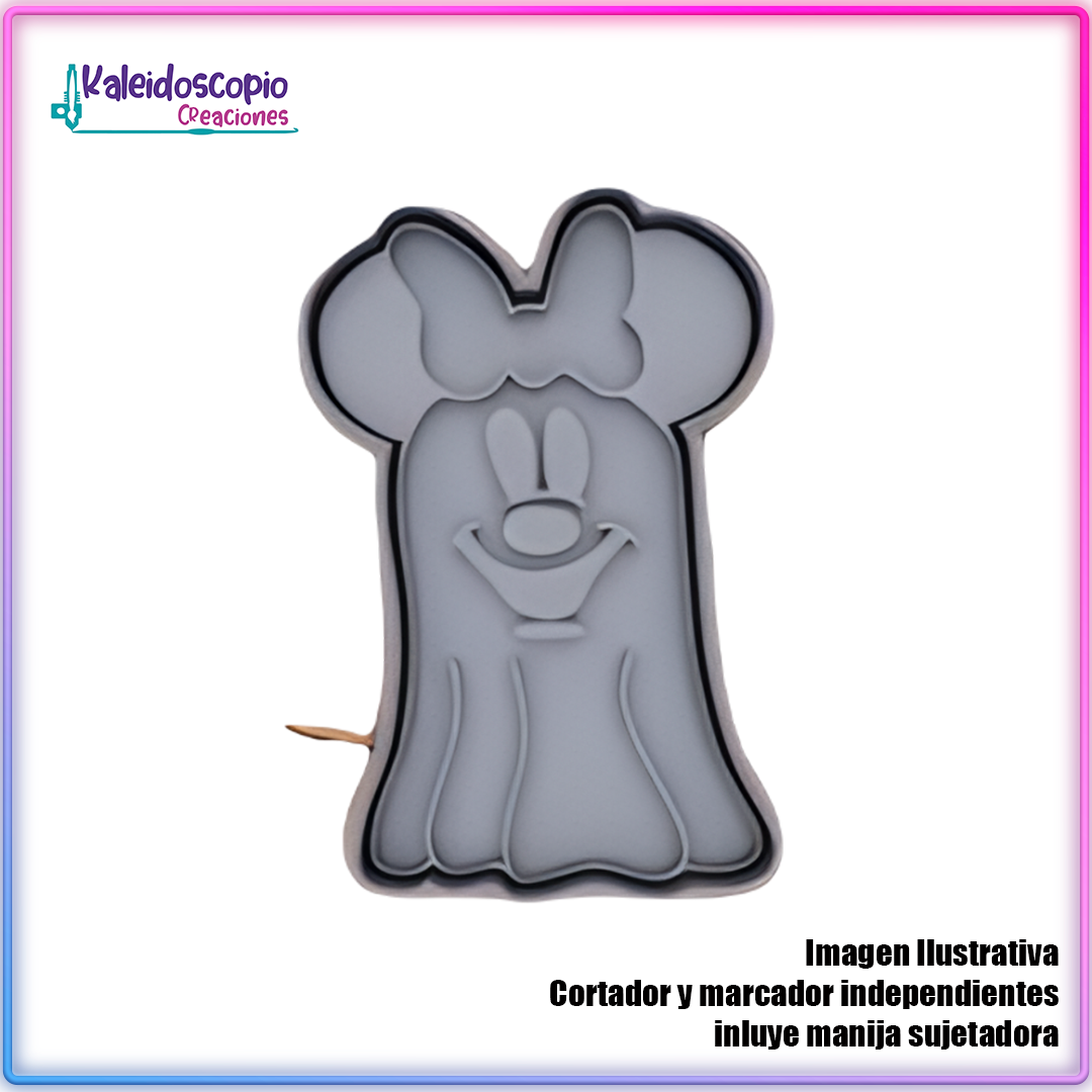 Minni Mouse Fantasma Cortador de Galleta y Fondant