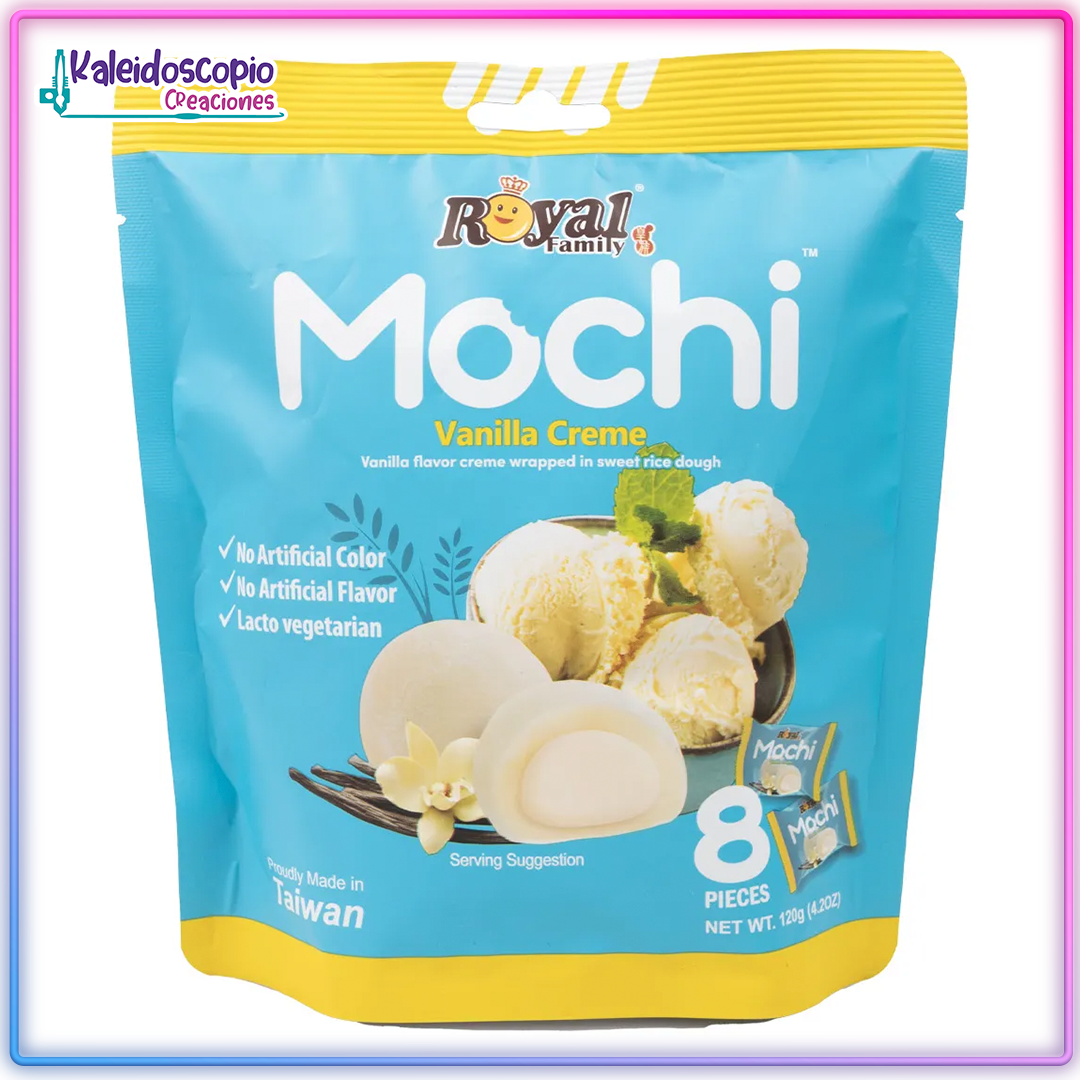 Royal Family Mochi Vanilla Creme Flavor Paquete 8 pzs