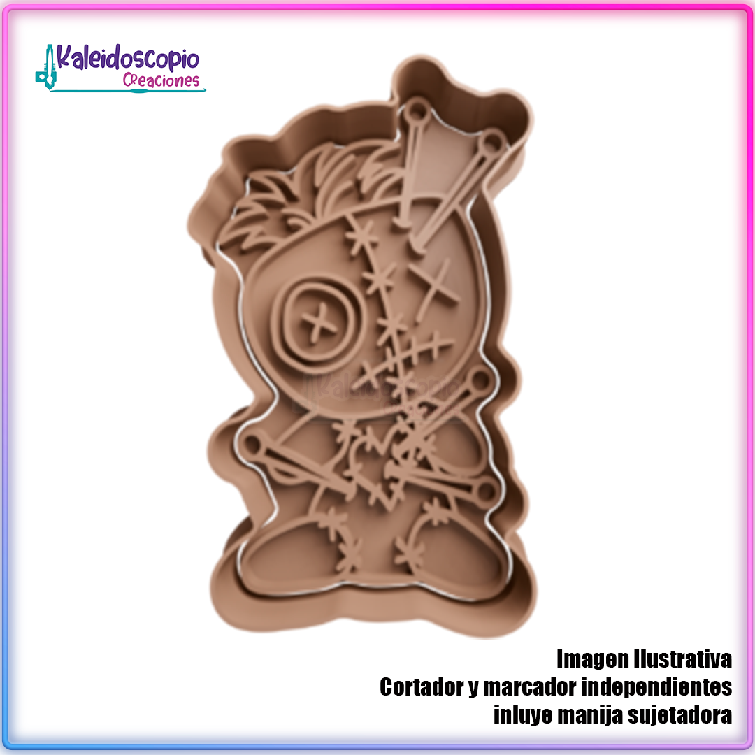 Muleco bodoo Cortador para galletas y fondant