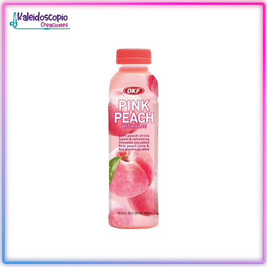 Jugo Coreano Sabor Durazno Con Aloe, Okf, 500 Ml