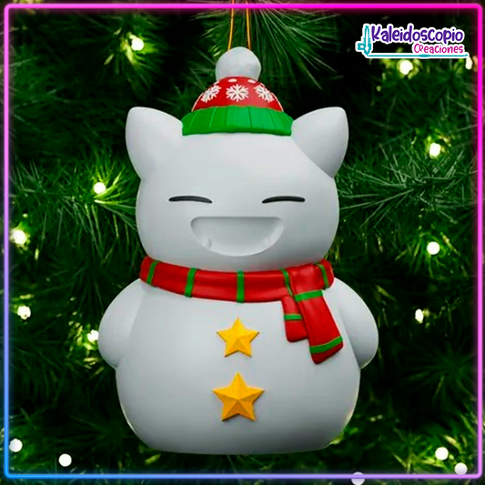 Snorlax Muñeco de Nieve - Ornamento Navideño