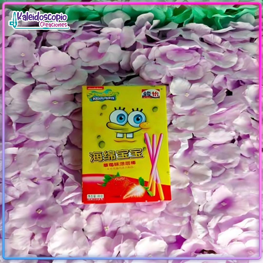 Pocky Edición Especial Bob Esponja Sabor Fresa