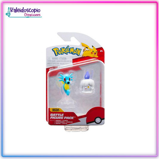 Pokémon Pack de 2 Figuras Battle Figure Set Litwick, Horsea