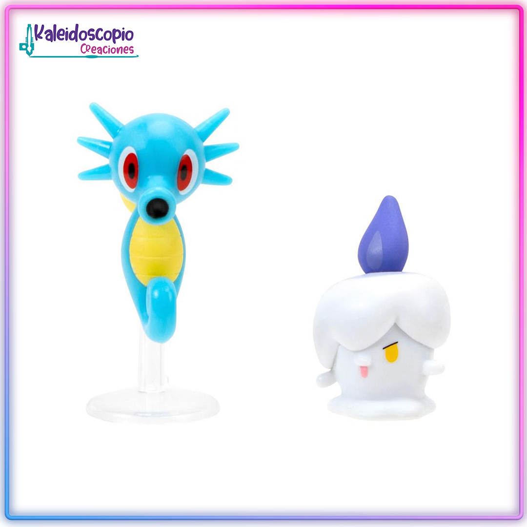 Pokémon Pack de 2 Figuras Battle Figure Set Litwick, Horsea