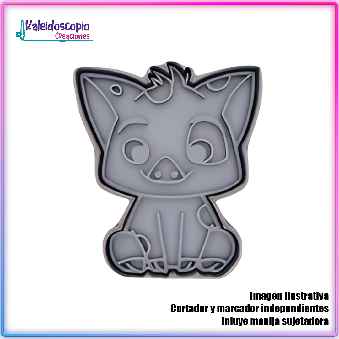 Pua Cerdito Moana 2 Cortador de Galleta y Fondant