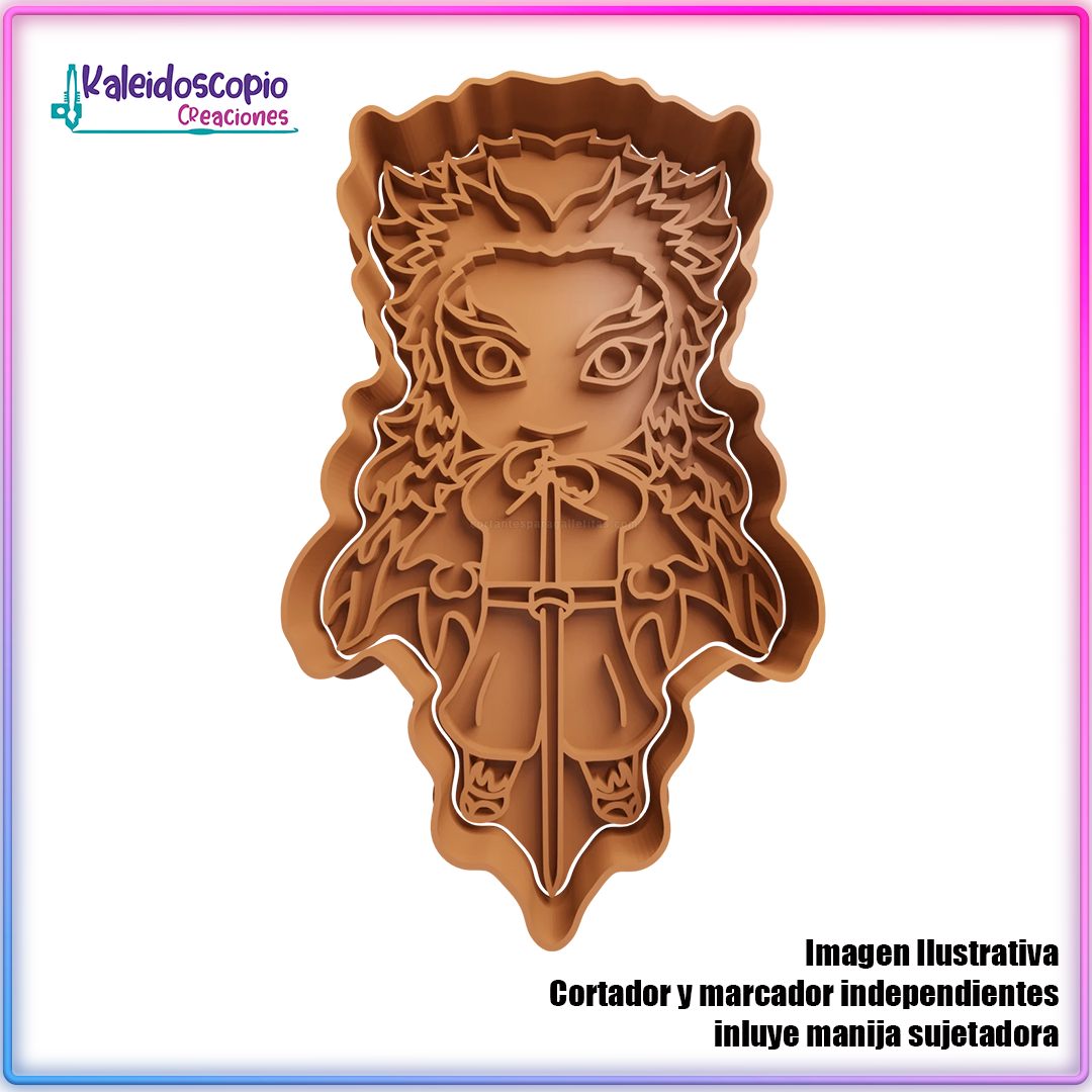 Kyojuro Rengoku Chibi Cortador para galletas