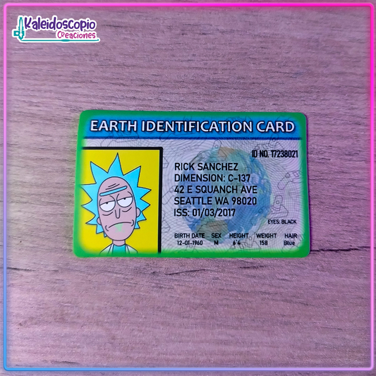 Rick Sticker para tarjeta