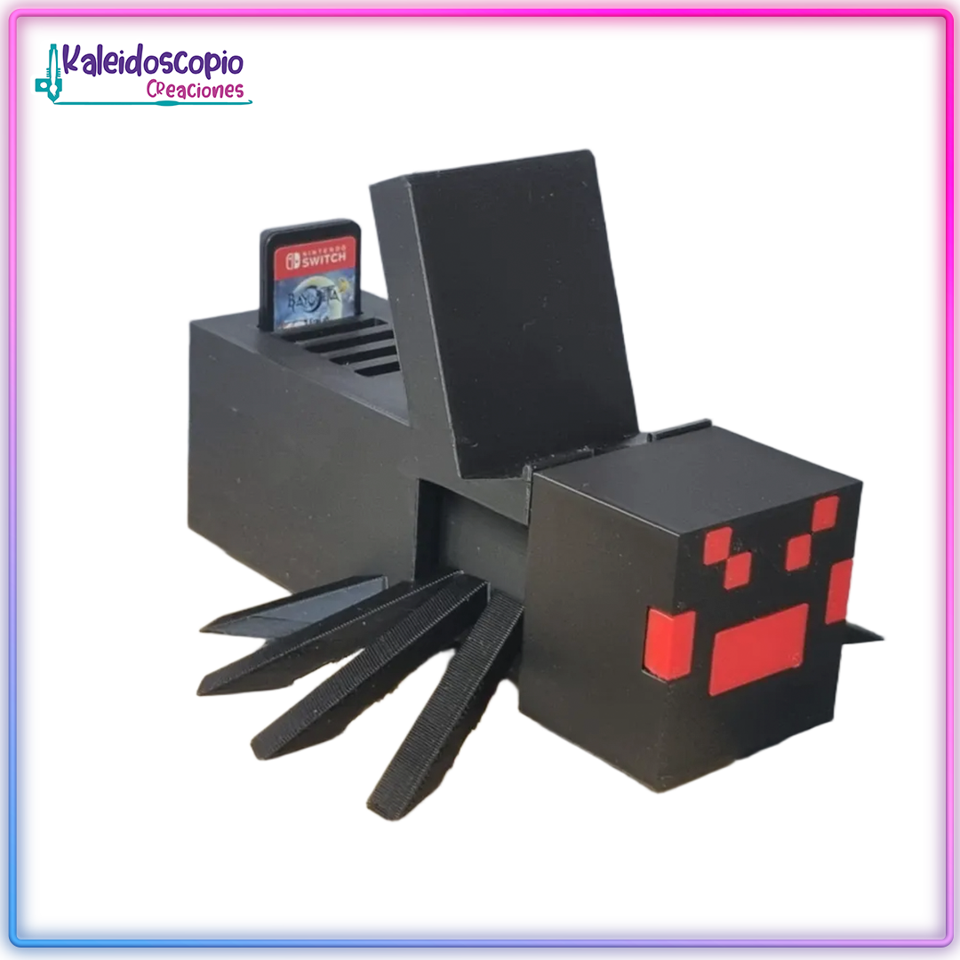 Soporte para Nintendo Switch y Cartuchos Araña Minecraft