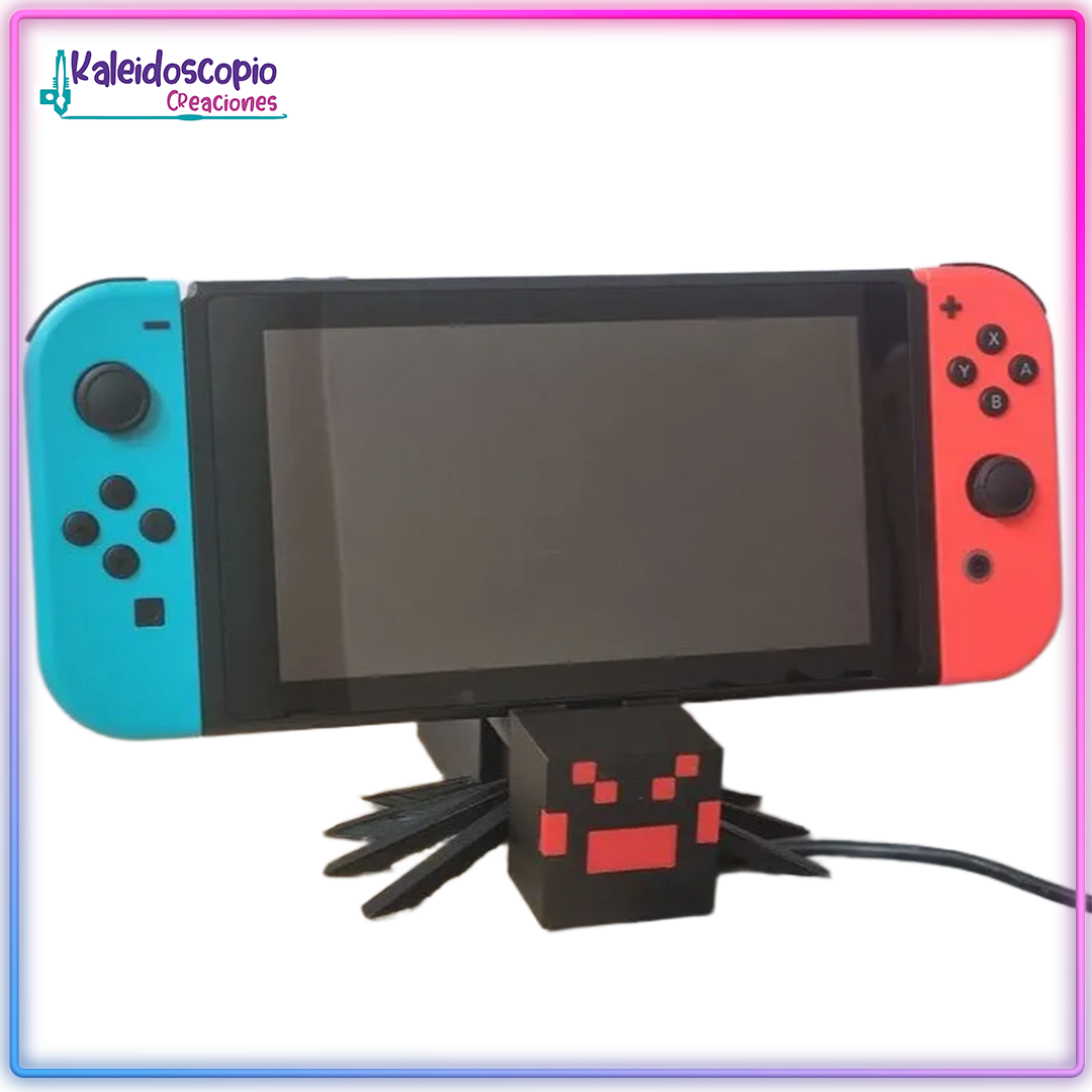 Soporte para Nintendo Switch y Cartuchos Araña Minecraft
