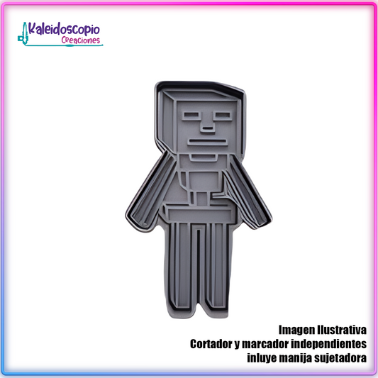 Skeleton Minecraft Cortador de Galleta y Fondant