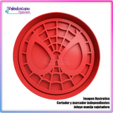 Spiderman mascara circular - Cortador para galletas y fondant