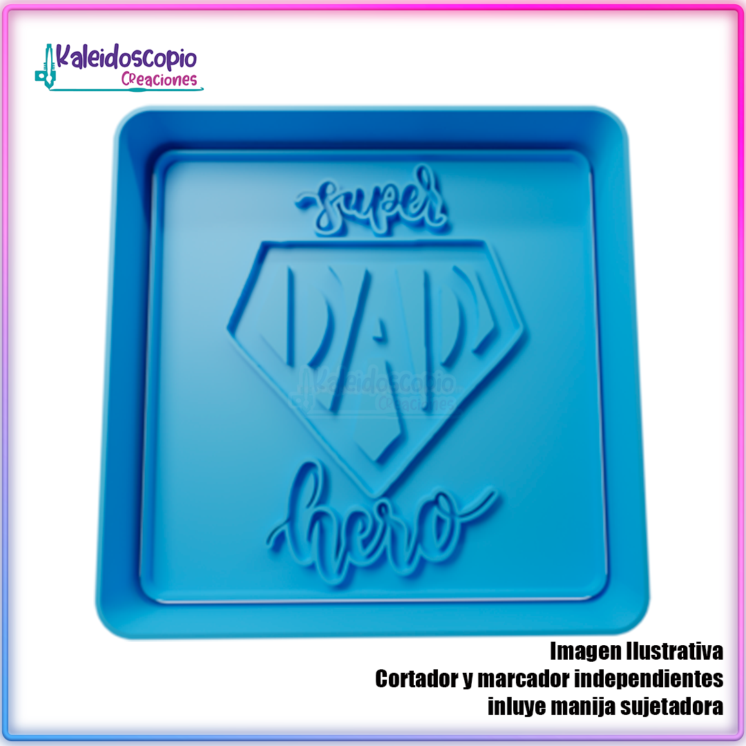 Super Dad Hero Cortador para galletas y fondant