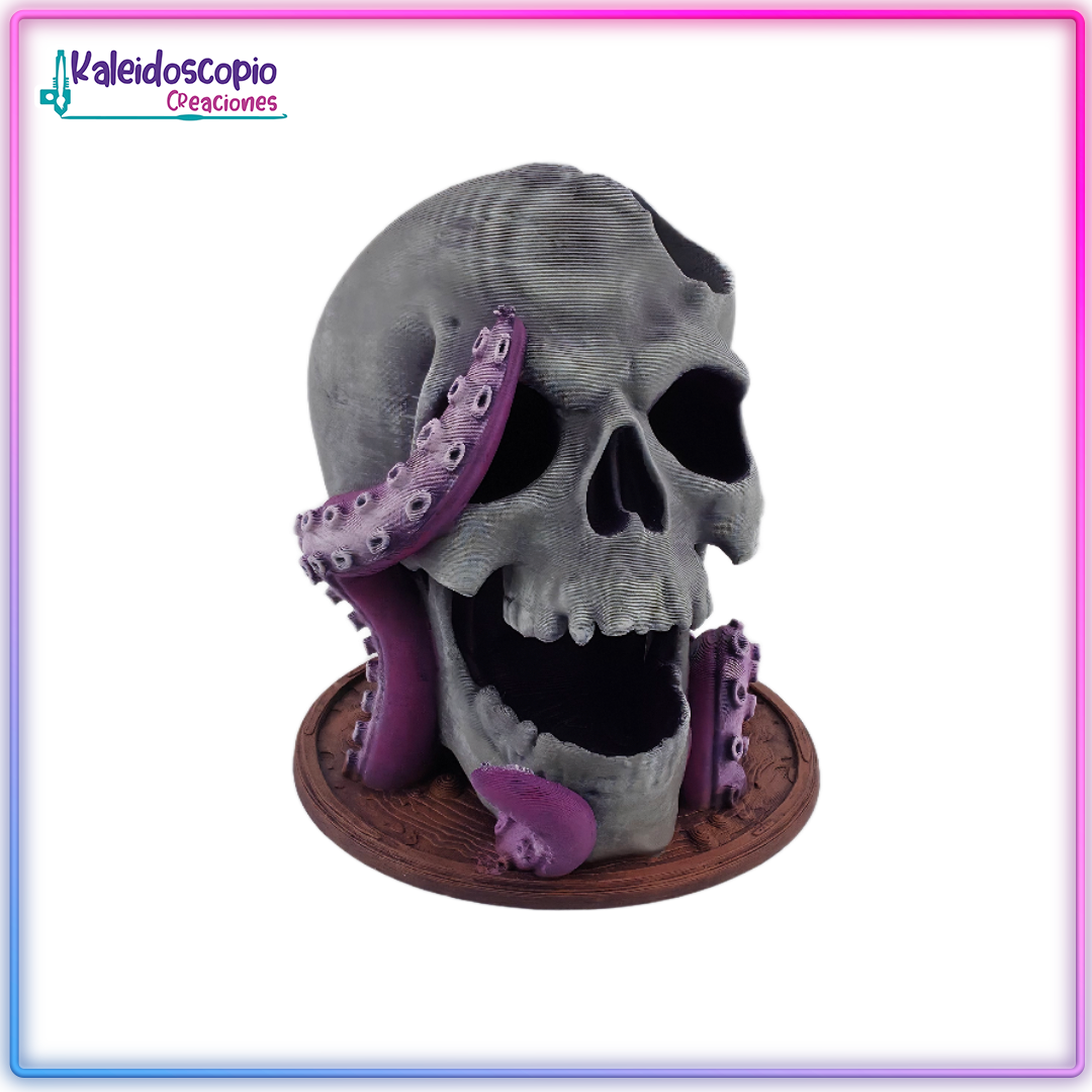 Torre para Dados Craneo y Pulpo