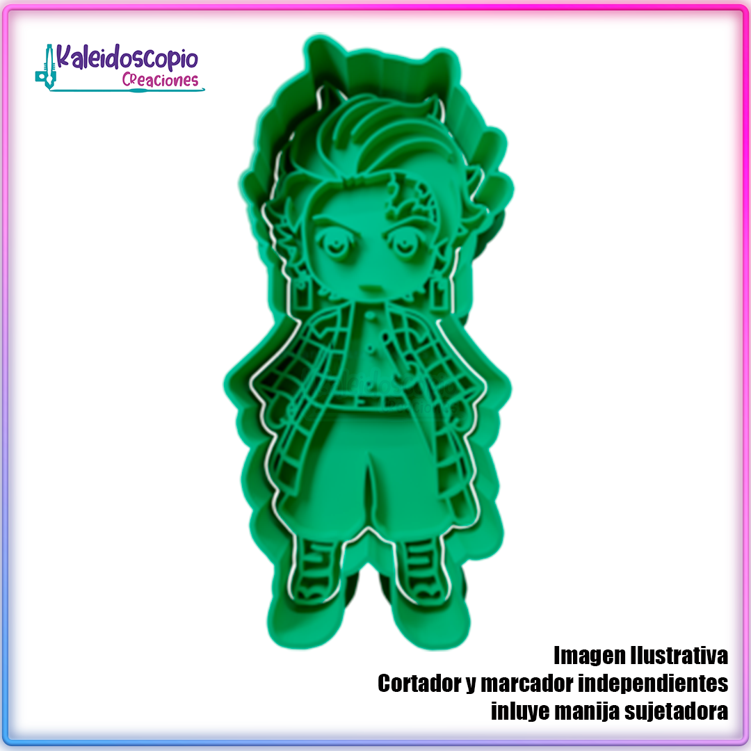 Tanjiro chibi Cortador para galletas y fondant