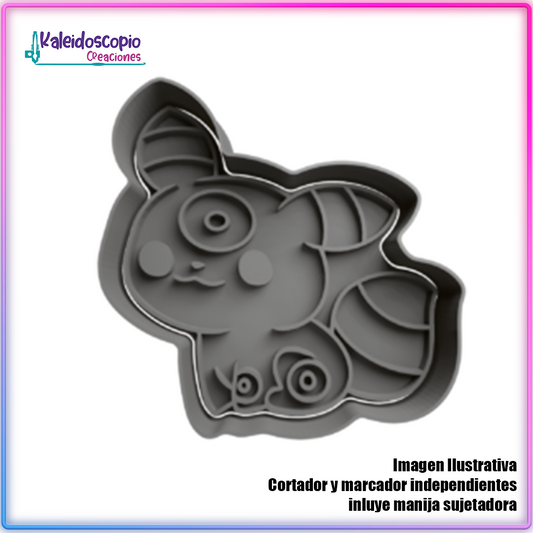 Umbreon kawaii Cortador para galletas y fondant