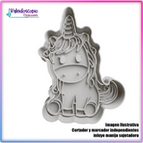 Unicornio sentado Cortador para Galletas y Fondant