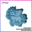 Unicornio volador Cortador para galletas y fondant