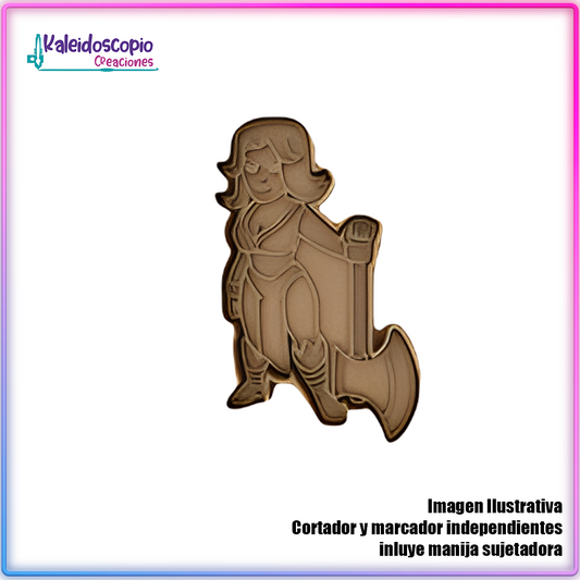 Valquiria Clash Royale Cortador de Galleta y Fondant