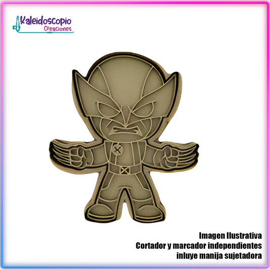 Wolverine Chibi Cortador de Galleta y Fondant