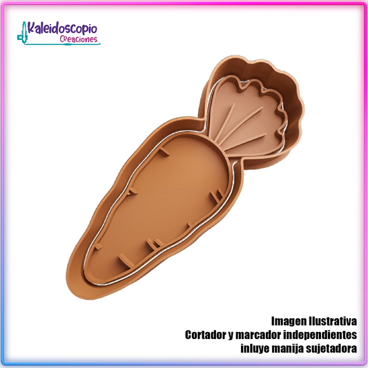 Zanahoria Conejo de Pascua 2 - Cortador de Galletas y Fondant