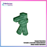 Zombie Minecraft Cortador de Galleta y Fondant