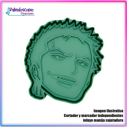 Zoro One Piece Cortador de Galleta y Fondant