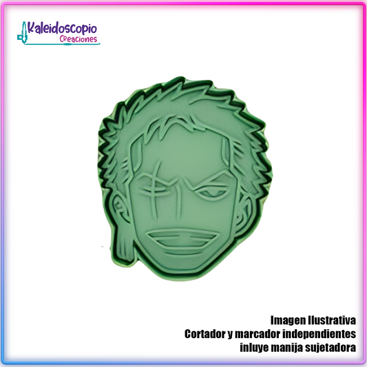 Zoro 2 One Piece Cortador de Galleta y Fondant