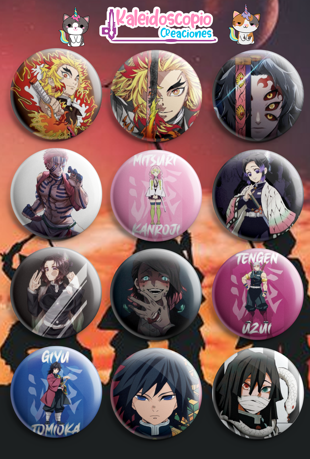 Demon slayer Pines 12 Pack V1