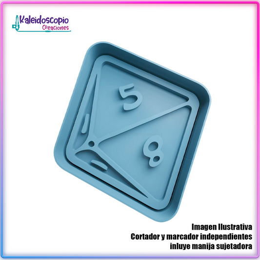 Dado 8 lados - Cortador para galletas y fondant