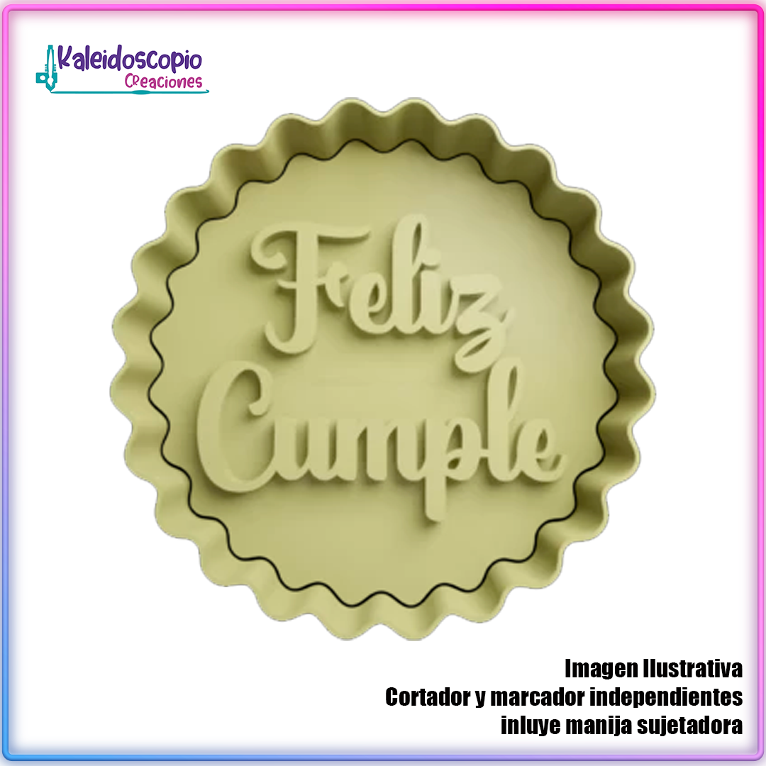 Feliz cumpleaños - Cortador para galletas y fondant