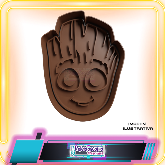 Cortador para galletas Groot, rostro kawaii