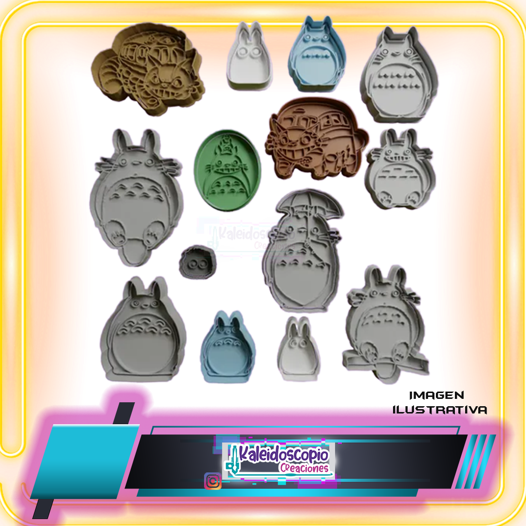 Cortador para galletas Mi Vecino Totoro Pack 14 piezas