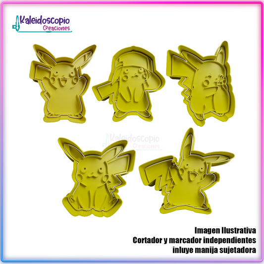 Pikachu pack de cortador para galletas y fondant