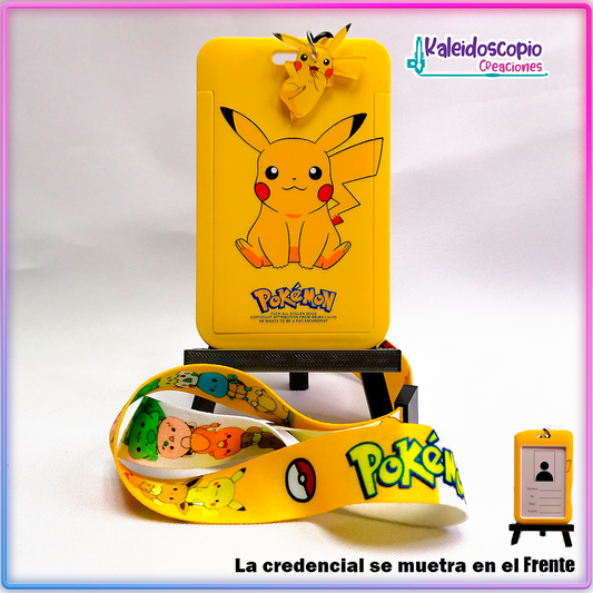 Porta Gafete Pikachu