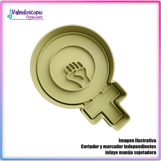 Simbolo Feminista - Cortador para galletas y fondant