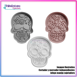 Calaveras dia de muertos pack de cortador para galletas y fondant