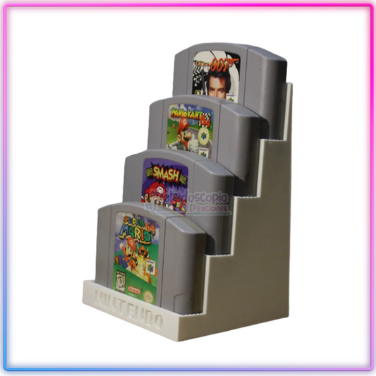 Nintendo 64 Base Soporte 4 cartuchos