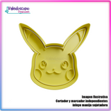 Pikachu cabeza Cortador para galletas y fondant