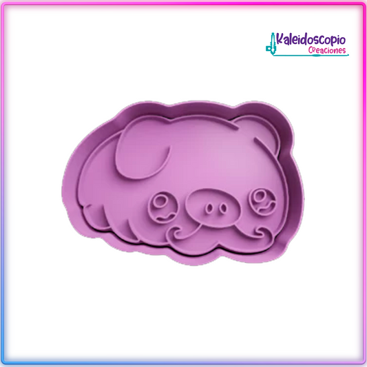 Cerdito Kawaii Cortador para galletas y fondant