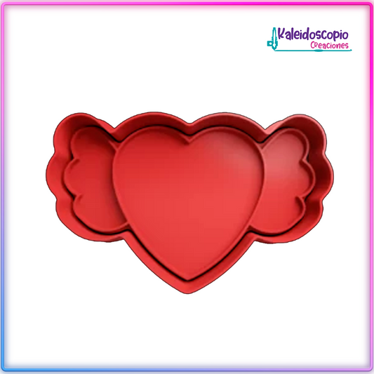 Corazón alado Cortador para galletas y fondant