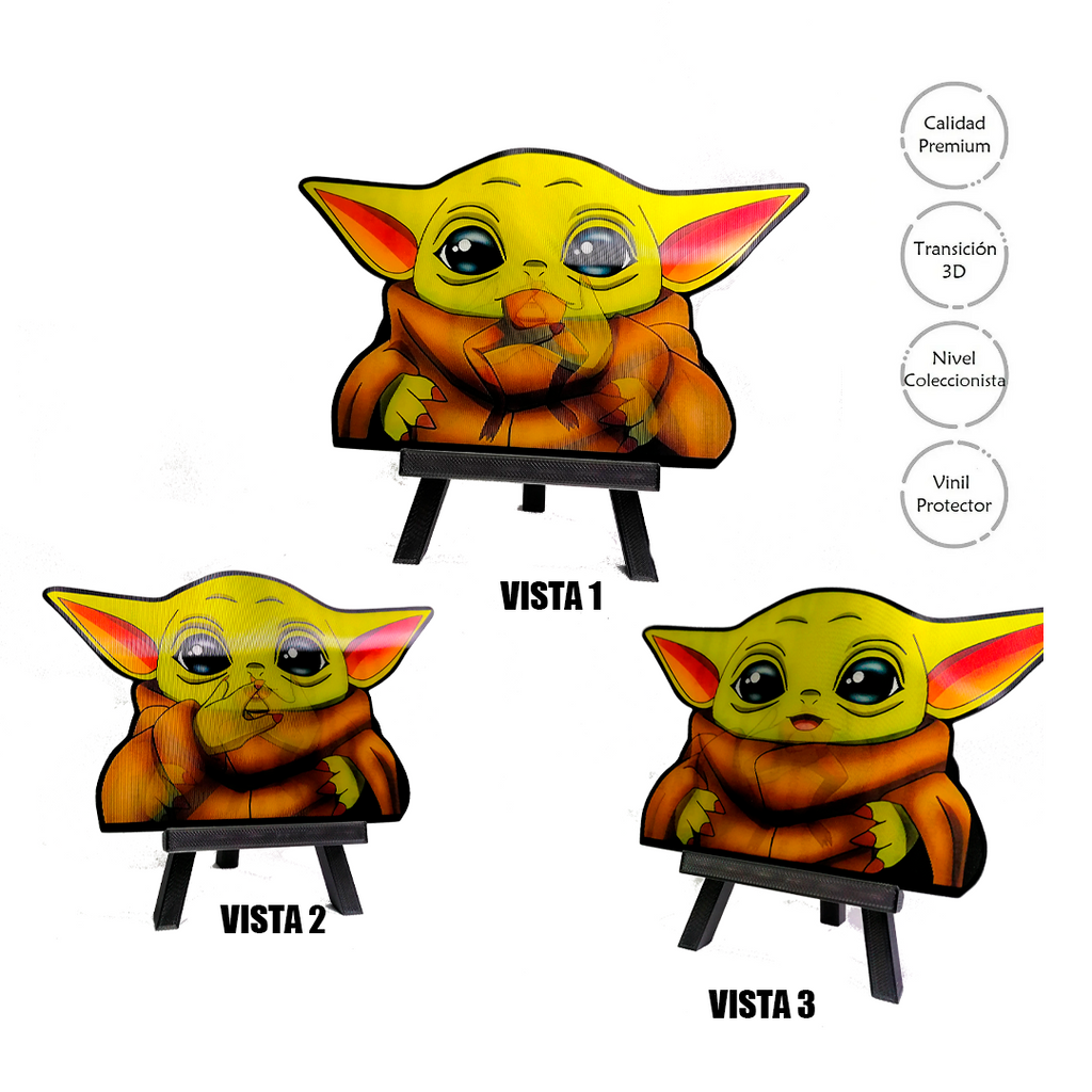 Sticker 3D Grogu - The Mandalorian – Kaleidoscopio Creaciones