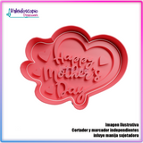 Happy mothers day Cortador para galletas y fondant