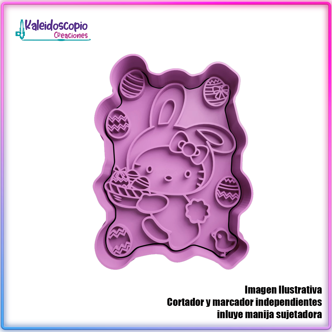 Kitty Pascua V2 - Cortador para galletas y fondant